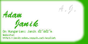 adam janik business card